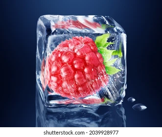 Raspberry Ice Cube Isolated On 260nw 2039928977