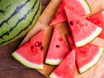 Fresh Ripe Watermelon Slices On Wooden Table Royalty Free Image 1684966820